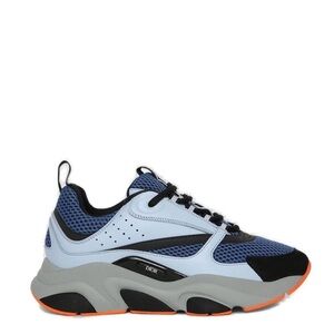Dior sneaker M-B22 Calfskin , size 42, grey, navy blue , baby blue and orange.